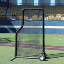 7x4 Commercial Steel L Frame and Net with Wheels and Black Frame Padding
