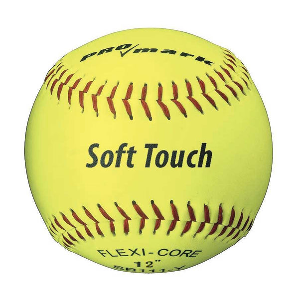 12" Optic Yellow Soft Touch Softball 1 Doz.