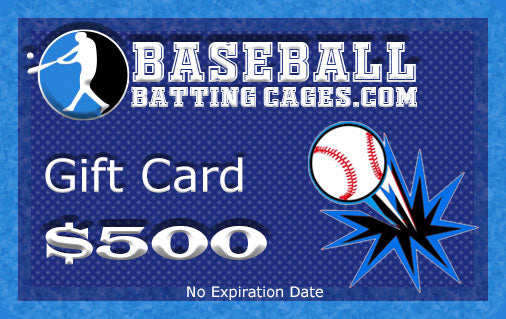 Baseball Batting Cages $500 Gift Card