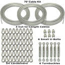 70' Baseball Batting Cage Cable Frame Kit