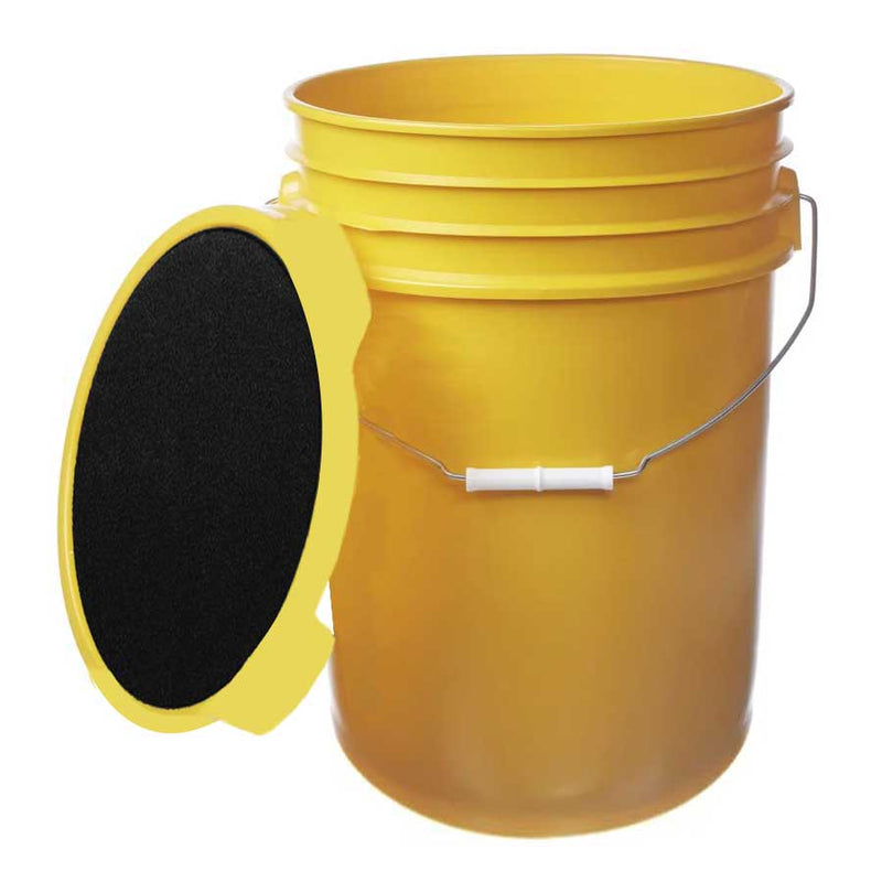 Yellow Bucket for Baseballs and Softballs