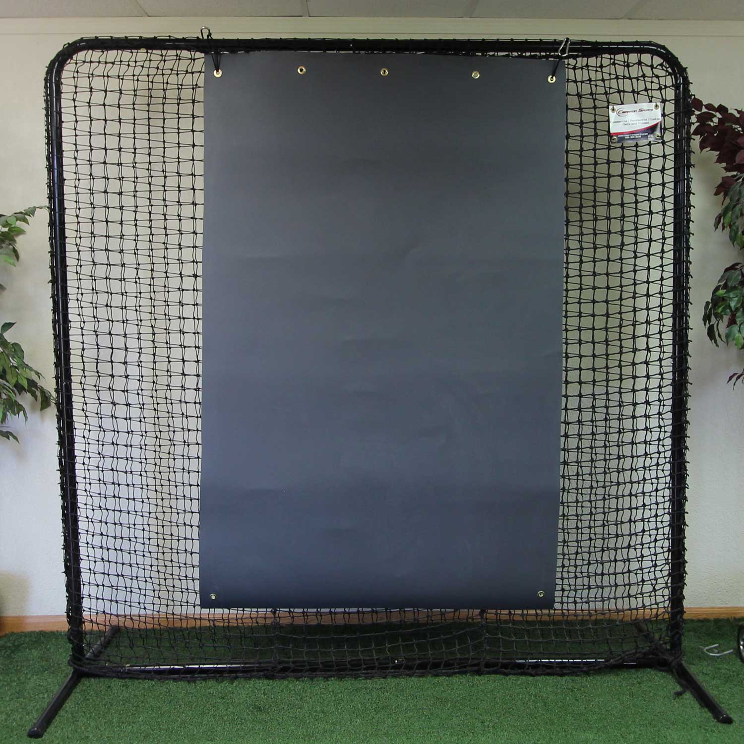 Premium Heavy Duty Rubber Backstop Charcoal/White