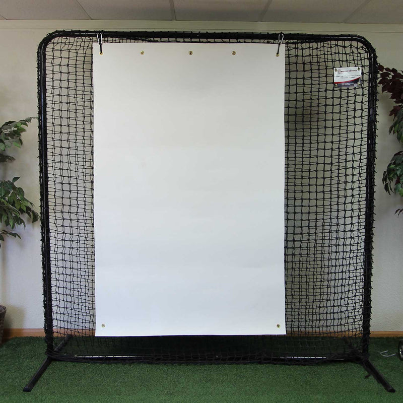Premium Heavy Duty Rubber Backstop Charcoal/White