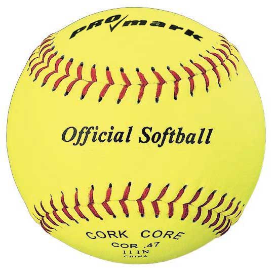 11" Optic Yellow Softball Cork Core 1 Doz.