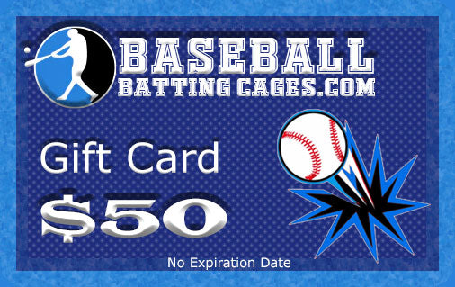 Baseball Batting Cages $50 Gift Card